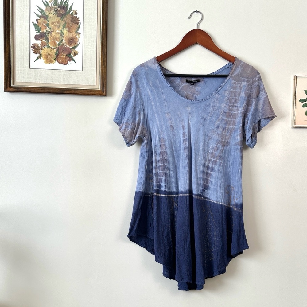 Papa Vancouver 100% Rayon Dye Flowy Top